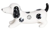 SKARBONKA CERAMICZNA JAMNIK BIAŁO-CZARNY MAŁY 19X6,5X10 CM