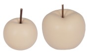 JABŁKO CERAMICZNE  BEŻOWE MATOWE 11,5X11,5X14 CM