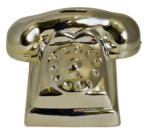 SKARBONKA TELEFON ZŁOTY 21x17x16 cm