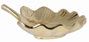 PATERA CERAMICZNA, ZŁOTA , Liść MIŁORZĄB 16x15,5x5 cm