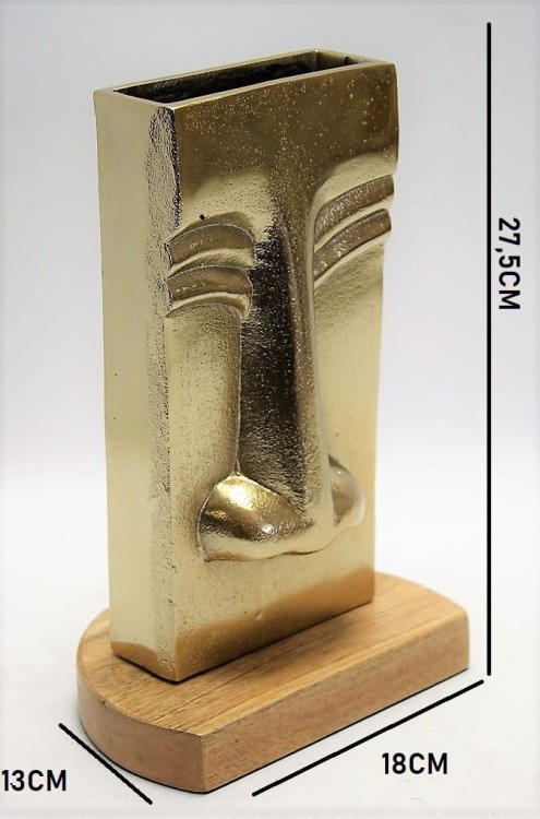 WAZON TWARZ METAL+DREWNO 27,5CM