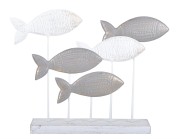 DEKORACJA METALOWA RYBY NA PODSTAWIE 36,5X6X29,5cm