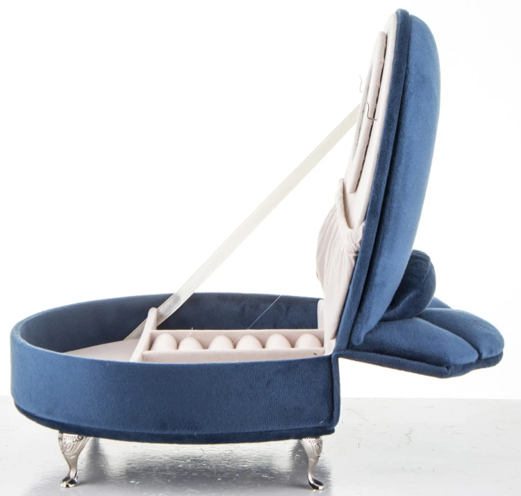 SZKATUŁKA NA BIŻUTERIĘ - SOFA GRANATOWA