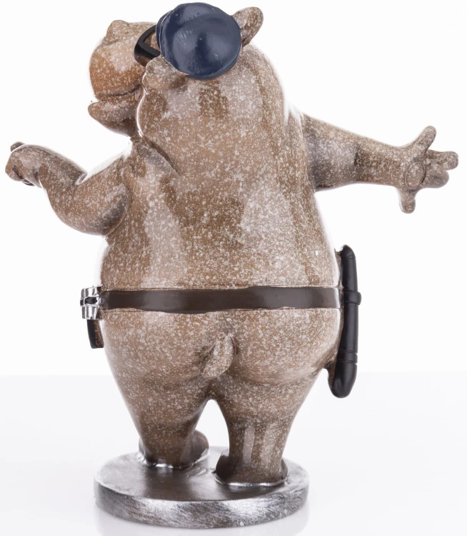FIGURKA HIPOPOTAM POLICJANT 16x15x8,5