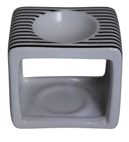KOMINEK ZAPACHOWY BIAŁO - CZARNY 10X7,5X8,5 CM