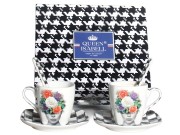 ELEGANCKI PORCELANOWY ZESTAW ESPRESSO PEPITKA KOBIETA