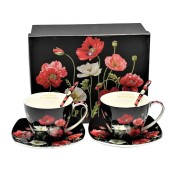 KOMPLET FILIŻANEK ESPRESSO Z ŁYŻECZKAMI MAKI 2x250ML