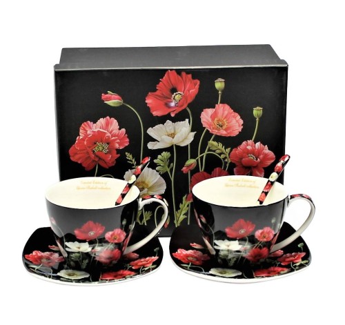 KOMPLET FILIŻANEK ESPRESSO Z ŁYŻECZKAMI MAKI 2x250ML