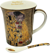 KUBEK G.KLIMT POCAŁUNEK 300ML Z ŁYŻECZKĄ
