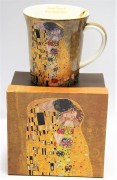 KUBEK G.KLIMT POCAŁUNEK 300ML Z ŁYŻECZKĄ