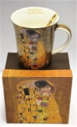 KUBEK G.KLIMT POCAŁUNEK 300ML Z ŁYŻECZKĄ