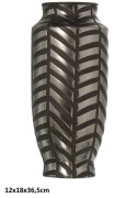 WAZON CZARNO-SREBRNY 12x18x36,5cm
