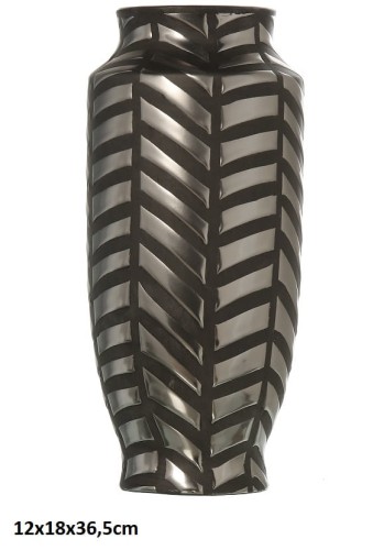 WAZON CZARNO-SREBRNY 12x18x36,5cm