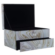 SZKATUŁKA NA BIŻUTERIĘ 20x14,5x12,5 SZKŁO