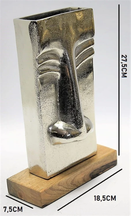 WAZON TWARZ METAL+DREWNO 27,5CM