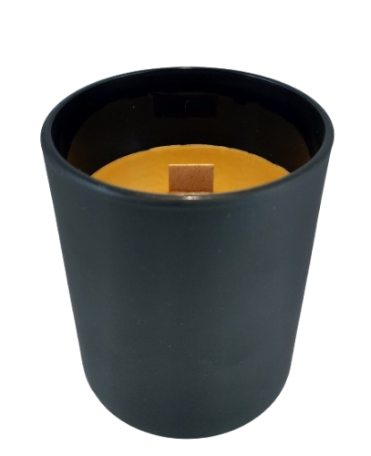 NATURALNA ŚWIECA SOJOWO-KOKOSOWA O ZAPACHU ZANZIBAR 130ML CZARNA