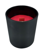 NATURALNA ŚWIECA SOJOWO-KOKOSOWA O ZAPACHU RUBY CHOCOLATE 130ML CZARNA
