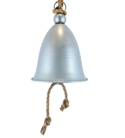 DZWON METALOWY SZARY 15 × 21 cm