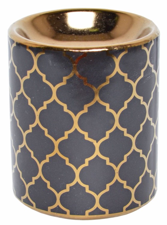 KOMINEK NA OLEJEK WOSK MAROCCAN CZARNY 7.5x7.5x9CM