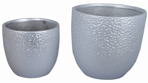 DONICZKA SREBRNA MATOWA MAŁA 13,5X13,5X12,5CM