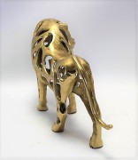 FIGURKA LEW METALOWY ZŁOTY 21,5X36X13 CM