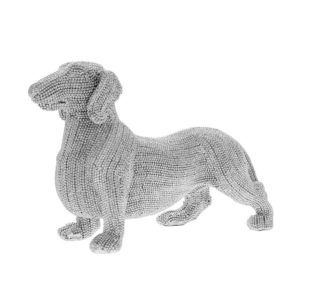 FIGURKA JAMNIK SREBRNA 28x10x17 cm
