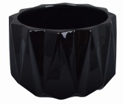 DONICZKA/OSŁONKA CERAMICZNA CZARNA 18,5X18,5X13CM