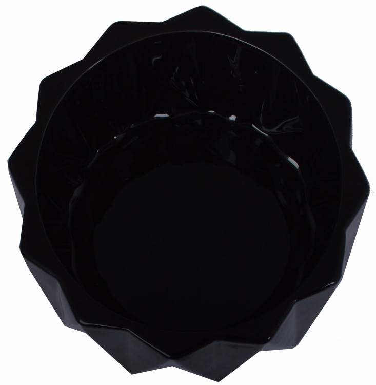 DONICZKA/OSŁONKA CERAMICZNA CZARNA 18,5X18,5X13CM