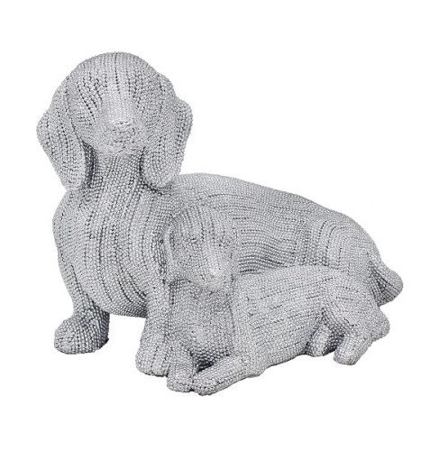FIGURKA JAMNIK SREBRNA 23x14x17cm