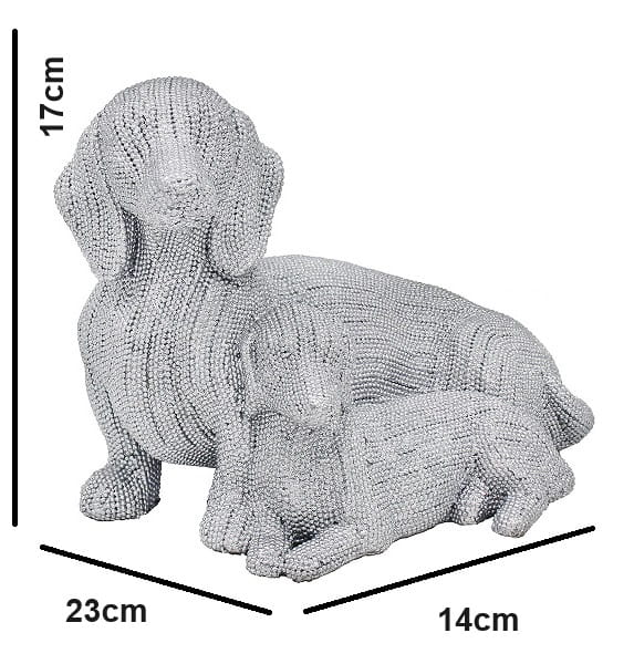 FIGURKA JAMNIK SREBRNA 23x14x17cm