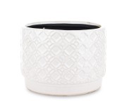 OSŁONKA CERAMICZNA BIAŁA PRZECIERANA 10,5x14,5x14,5