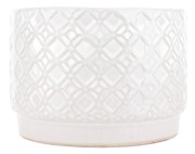 OSŁONKA CERAMICZNA BIAŁA PRZECIERANA 10,5x14,5x14,5