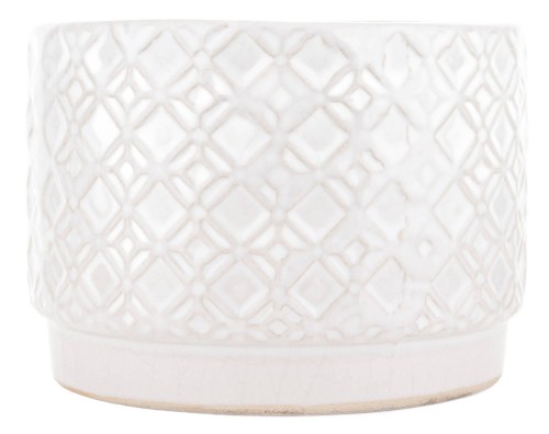 OSŁONKA CERAMICZNA BIAŁA PRZECIERANA 10,5x14,5x14,5