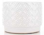 OSŁONKA CERAMICZNA BIAŁA PRZECIERANA 10,5x14,5x14,5