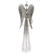 ANIOŁ METALOWY ZE ŚWIATŁEM LED 13X45X11CM