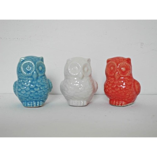 FIGURKA SOWA CERAMICZNA 5,5 CM MIX KOLORÓW