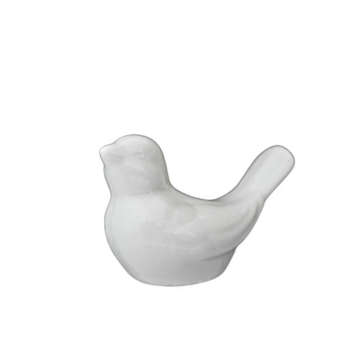FIGURKA BIAŁY PTAK CERAMICZNY 7 CM