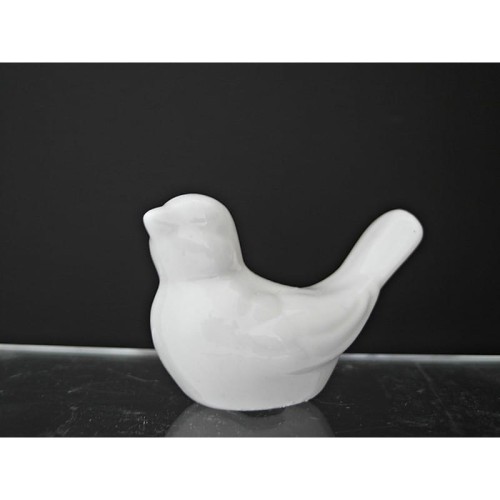 FIGURKA BIAŁY PTAK CERAMICZNY 7 CM