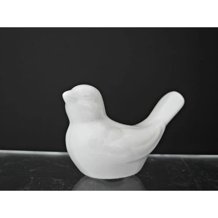 FIGURKA BIAŁY PTAK CERAMICZNY 7 CM