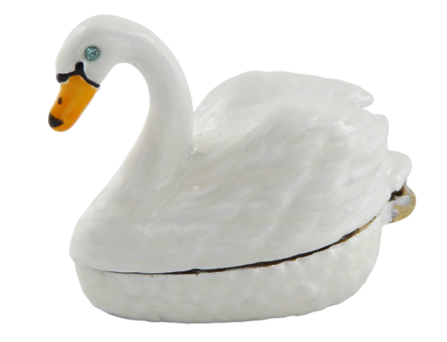 ELEGANCKA SZKATUŁKA PUDEŁKO ŁABĘDŹ