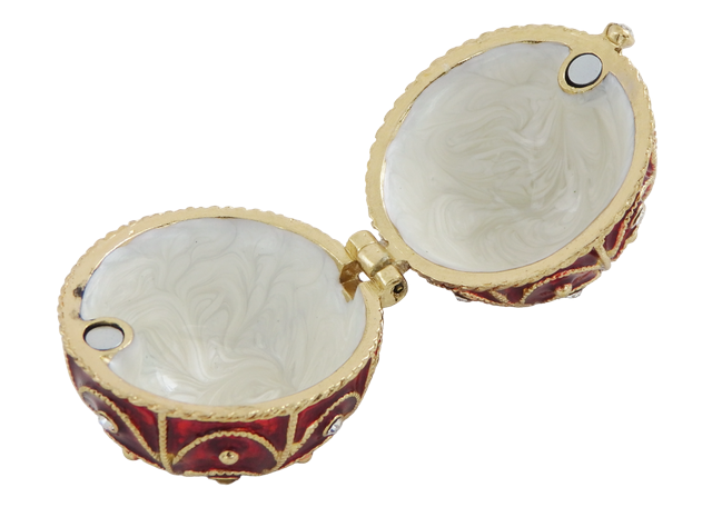 ELEGANCKA SZKATUŁKA JAJKO FABERGE ZARĘCZYNY