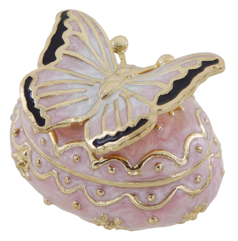 ELEGANCKA SZKATUŁKA PUDEŁKO MOTYL ZARĘCZYNY