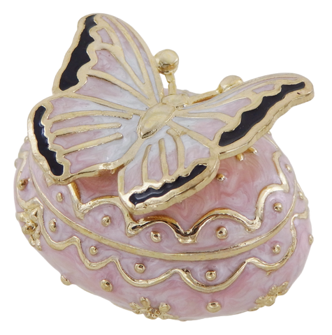 ELEGANCKA SZKATUŁKA PUDEŁKO MOTYL ZARĘCZYNY