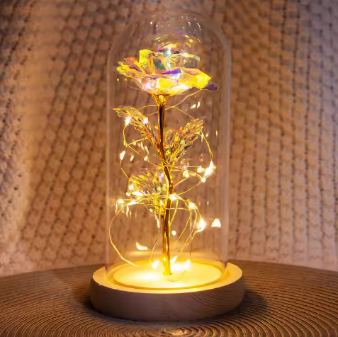 WIECZNA RÓŻA LAMPKA NOCNA LED PREZENT