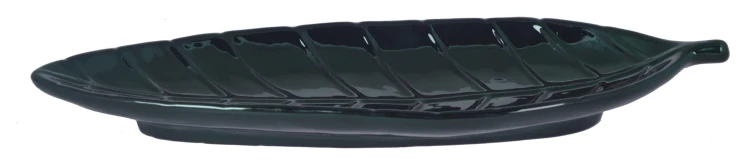 TALERZ LIŚĆ ZIELONY DUŻY 35X12,3,5CM