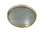 PATERA LUSTRZANA TACA ZŁOTA 27,5X3,5CM