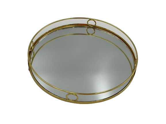 PATERA LUSTRZANA TACA ZŁOTA 27,5X3,5CM