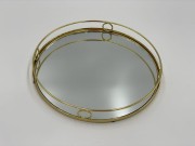 PATERA LUSTRZANA TACA ZŁOTA 27,5X3,5CM