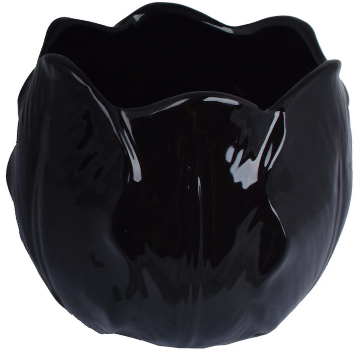 DONICA OSŁONKA CERAMICZNA KWIAT CZARNA13X13X12CM