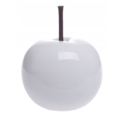 FIGURKA JABŁKO CERAMICZNE BIAŁE PERŁOWE H12